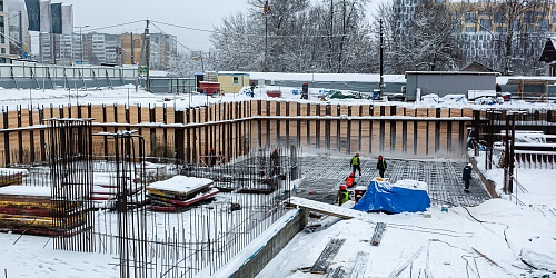 Армирование 2 части плиты жилого дома