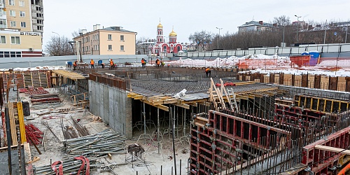 Армирование плиты перекрытия паркинга жилого корпуса