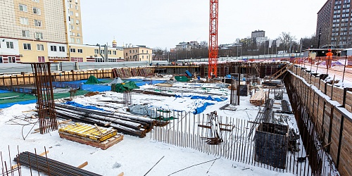 Армирование плиты перекрытия паркинга жилого корпуса
